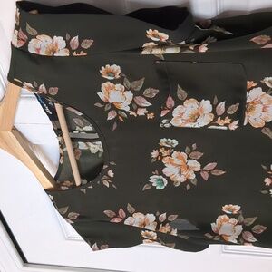 Floral Green Women's Top